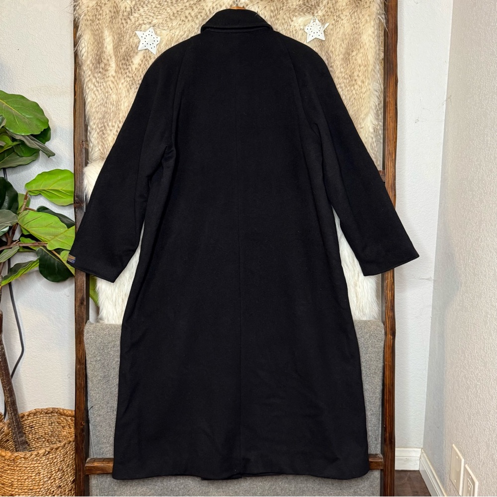 Pendleton Long Black Wool Coat Duster - image 4